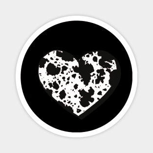 Heart Filled Cow Print Design Magnet